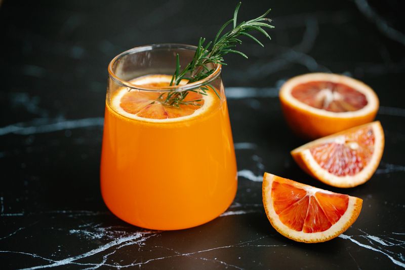 Italian craft soda with blood orange and sparkling water