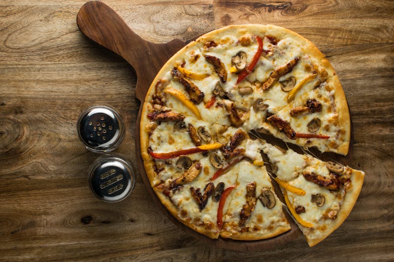 Hawaiian punch pizza with pineapple and ham
